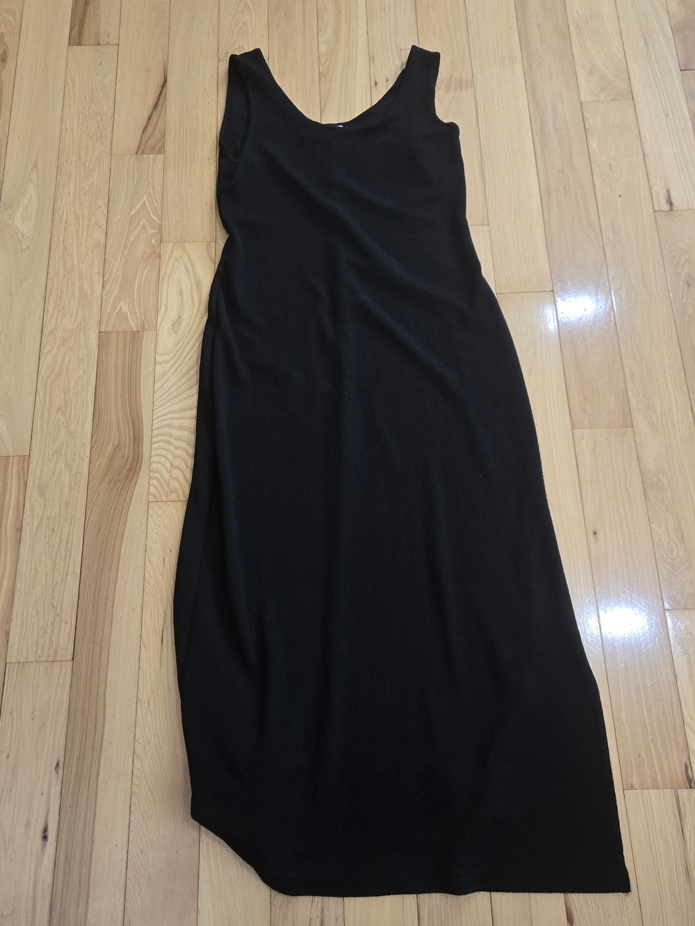 Vtg 90s Nicole Studio Black Maxi Tank Dress